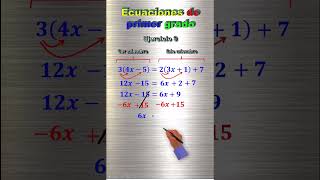 ECUACIONES DE PRIMER GRADO Super Fácil para principiantes - Ejercicio 9 - #ecuaciones #profeguille