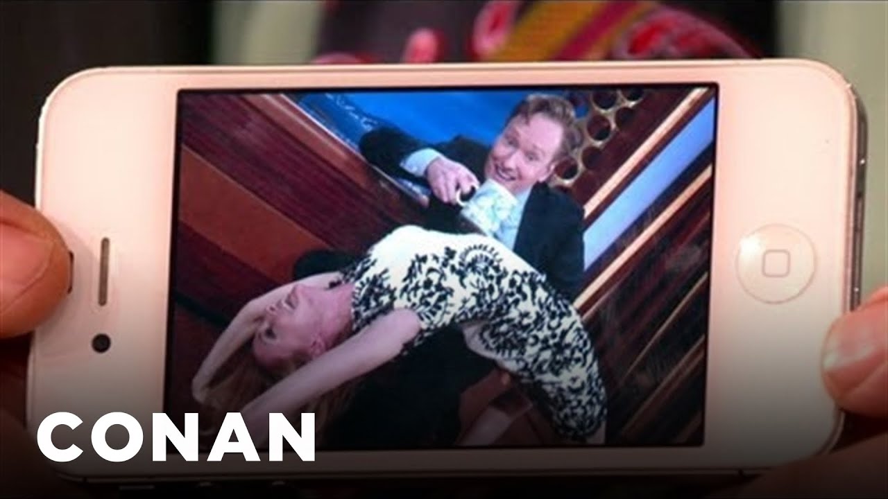  Heather Graham Strikes A Crazy Yoga Pose With Conan For Twitter | CONAN on TBS