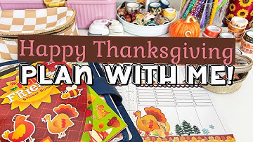 PLAN WITH ME | HAPPY THANKSGIVING WEEK! |UNBOXING NEW WASHI COLLECTION ON AMAZON | 2025