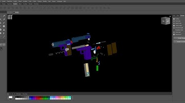 Voxelized M1911 like gun in Qubicle