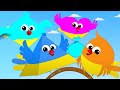 Five Little Naughty Birds Jumping On The Tree, Cartoon Videos &amp; Nursery Rhymes for Children