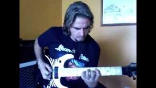 Ramon Ortiz  testing Fernandes RO 7 Revolver JP guitar