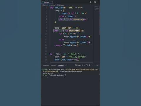 aLt-cApS FuNcTiOn - Python #programming #python #tricks - YouTube