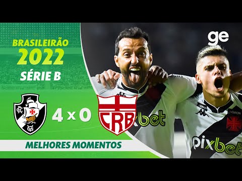 VASCO 4 X 0 CRB | MELHORES MOMENTOS | 21ª RODADA BRASILEIRÃO SÉRIE B 2022 | ge.globo