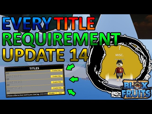 OUTDATED) ALL TITLE REQUIREMENTS IN BLOX FRUITS! SECRET RARE TITLES! 