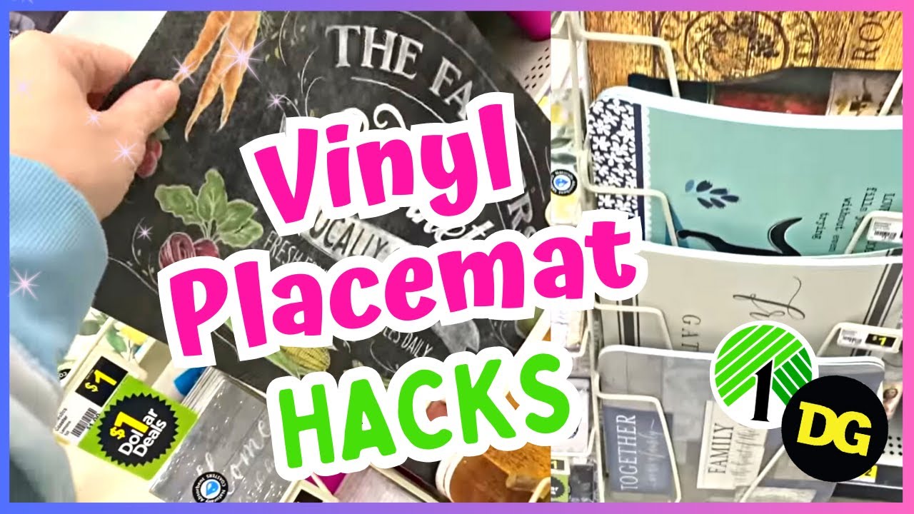 8 AMAZING DIYS Using 1 VINYL PLACEMATS NEW Dollar Tree DIYS YouTube 8 AMAZING DIYS Using 1 VINYL PLACEMATS NEW Dollar Tree DIYS YouTube