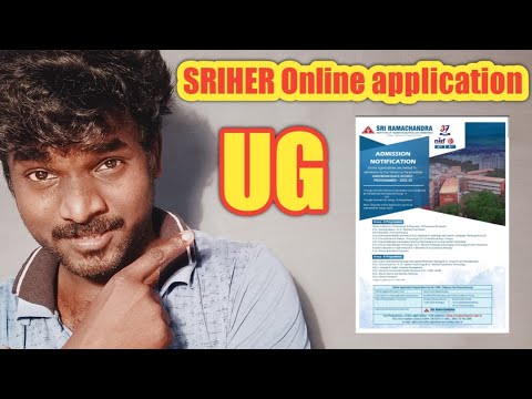 Sriher online ug course Admission 2022-2023 | Sri Ramachandra medical college applications form |