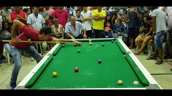 Baianinho de Mauá X Fabióla, final do torneio de sinuca de São