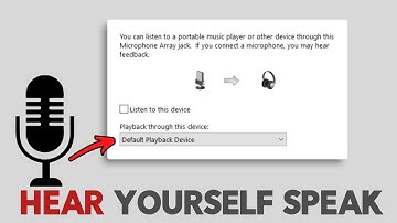 How to Hear Yourself on Your own Microphone