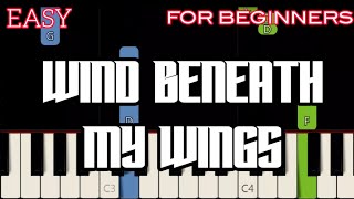 WIND BENEATH MY WINGS [ HD ] - BETTE MIDLER | SLOW &amp; EASY PIANO