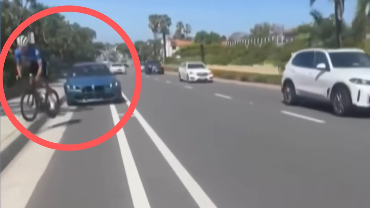 BMW driver arrested after racing at man in bike lane. Lawyer Reacts ...