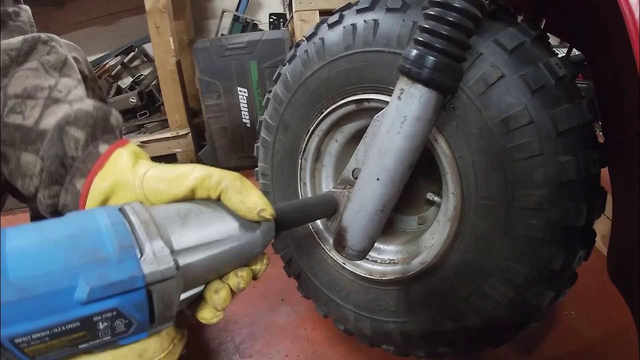 Front wheel and hub removal 1983 Honda Big Red part III - YouTube