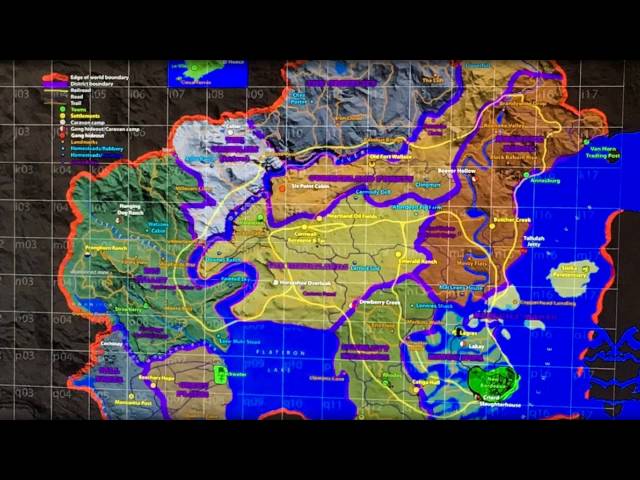 Red Dead Redemption 2's full map leaked