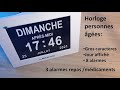 Test de lhorloge numrique calendrier avec date jour et heure lemnoi