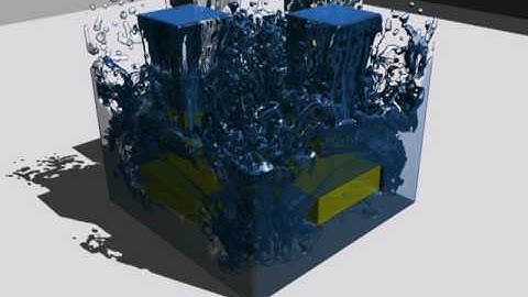 Falling water simulation