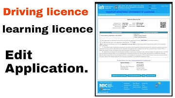 learning licence edit application | how to edit application learning licence