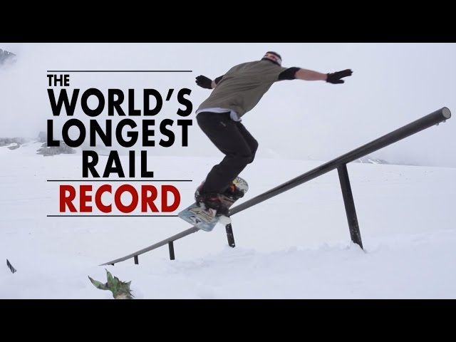 Snowboarding the World's Longest Rail - 84m World Record!