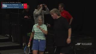 Heidi Mccune & Brian McRandal v jacqueline woodcock & Andrew Portlock   Mixed Dbls 50+ SNR OPEN   RR