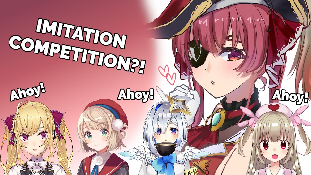 Houshou Marine's Imitation Competition (Eng Sub) [Hololive]