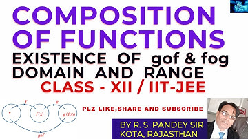COMPOSITION OF FUNCTIONS  gof & fog  DOMAIN RANGE CLASS XII / IIT-JEE  |  BY R. S. PANDEY SIR