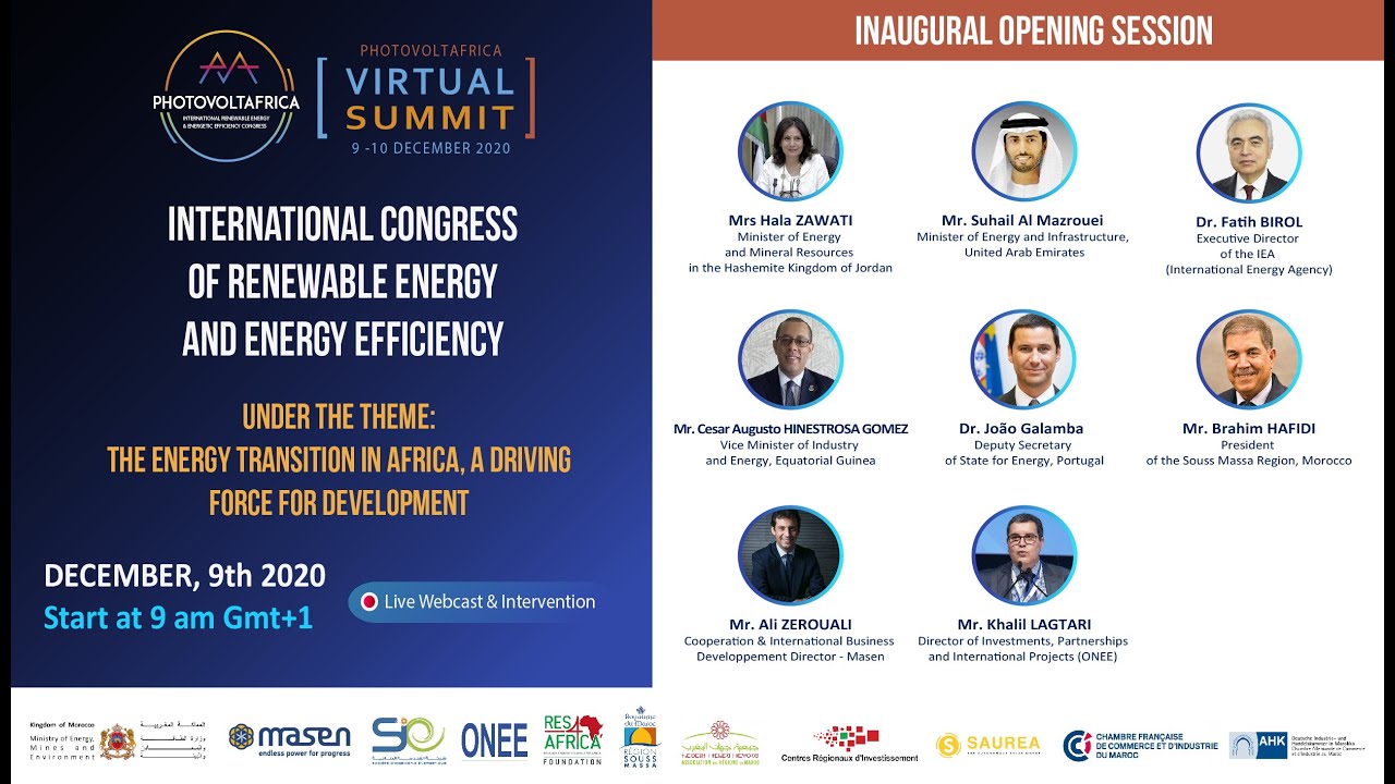 Photovoltafrica Virtual Summit 2020 Inaugural Opening Session part 1