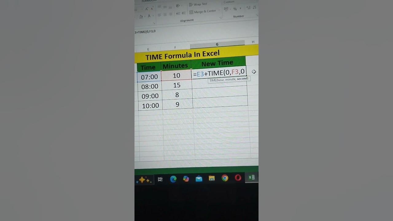  how to calculate new time by adding minutes time formula explained 