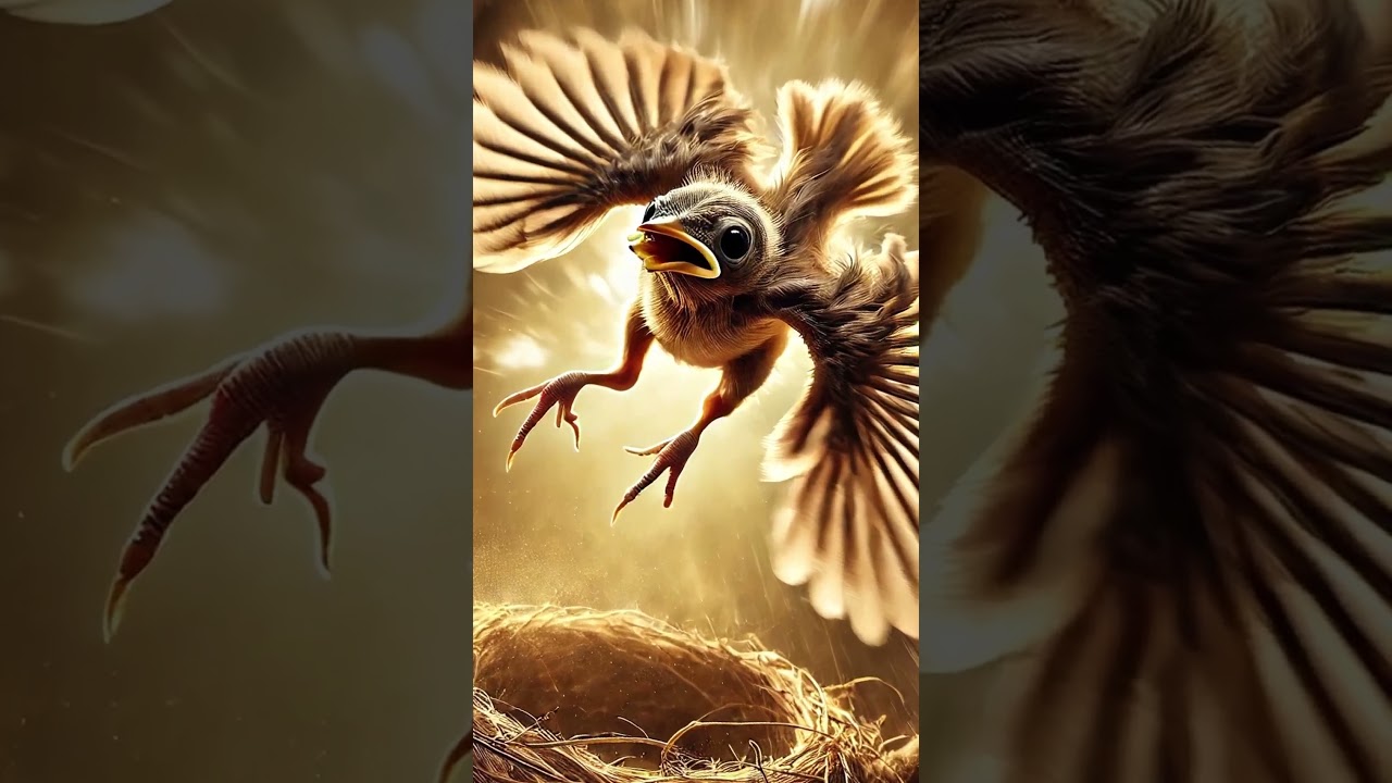 Brave Baby Bird's First Flight – A Heartfelt Journey to Freedom  