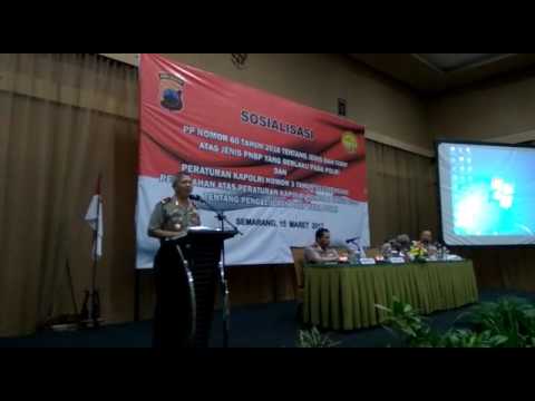 Kapolda Jateng dalam Sosialisasi PP no.  60 Th 2016 tentang PNBP Polri