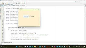 Java Swing Multiple frames