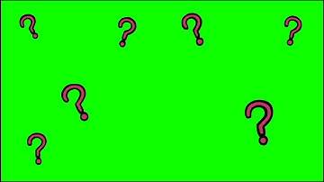 RANDOM QUESTION MARKS GREEN SCREEN ANIMATION HD FREE