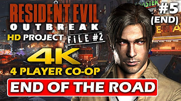 RESIDENT EVIL OUTBREAK FILE 2 HD Project - "End Of The Road" Walkthrough ONLINE CO-OP (4K 60FPS)