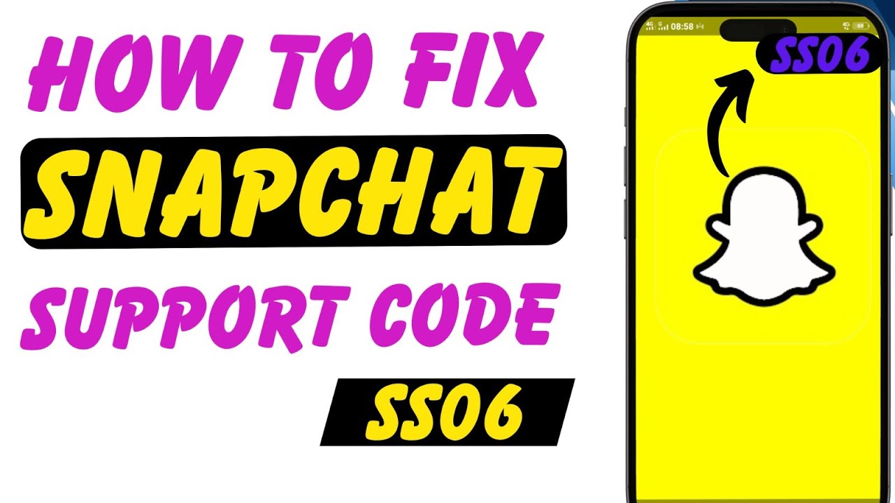 Fix Snapchat Support Code SS6 Fast in 2024! 