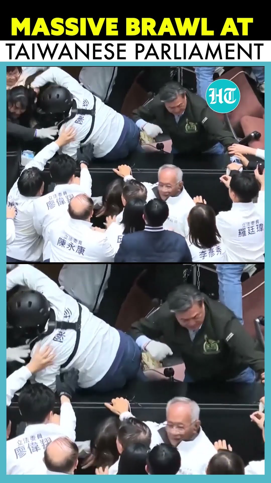 Fight Breaks Out In Taiwanese Parliament Over The Controversial Chamber Reform Bill