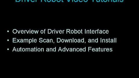 Driver Robot Video Tutorial Preview 1 - Driver Robot Intro