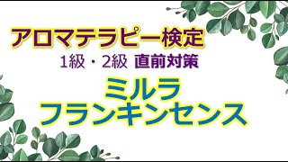 ミルラ　フランキンセンス 精油の解説【1級範囲】