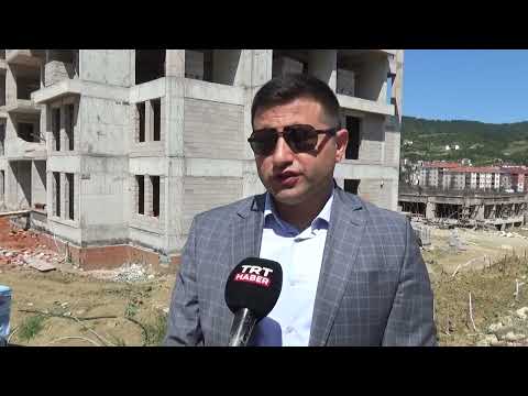 Sinop Ayancık Kaymakamı İsmail Pendik afetzedeler için yapılan TOKİ inşaatlarını inceledi