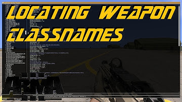 ARMA 3 Editor - Locating weapon classnames