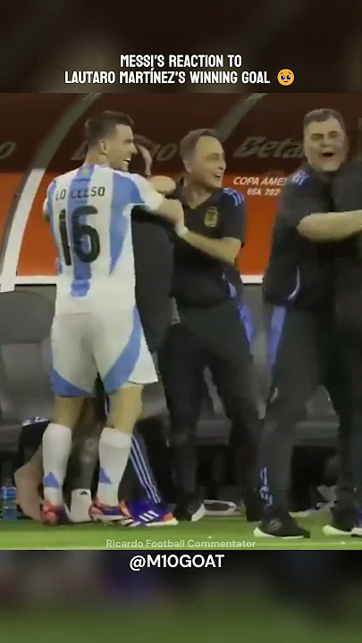 Messi's reaction to Lautaro Martínez's winning goal 🥹#messi #argentina #copaamerica #copaamerica2024