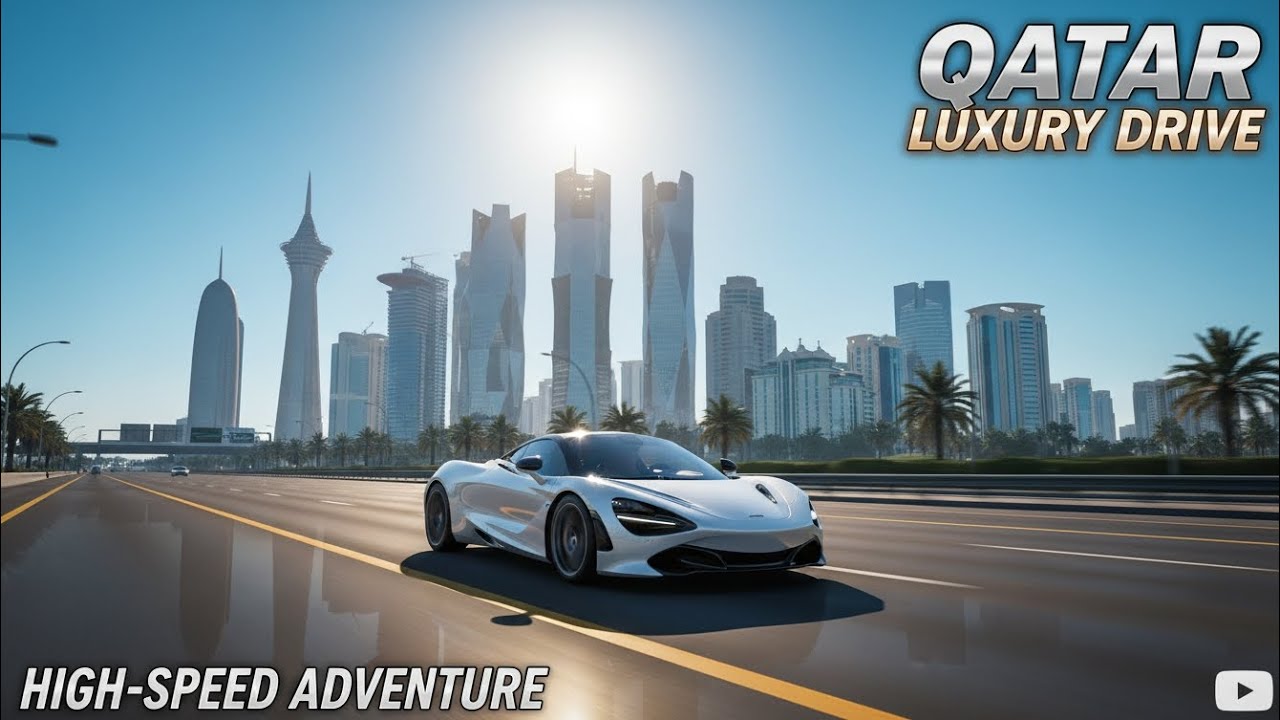 Epic Qatar Road Trip 🚗💨 | Luxury Cars & Stunning City Views