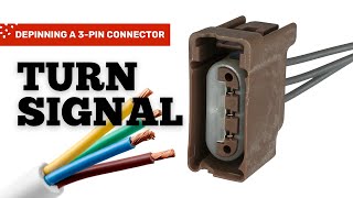 Repair and DePin/RePin Automotive Connector, Pigtail, Plug. Turn Signal and Tail Lamp, 3-Pin