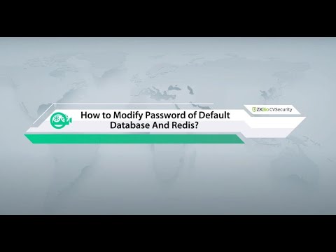 ZKBio CVSecurity Tutorial - How to Modify Password of Default Database And Redis?