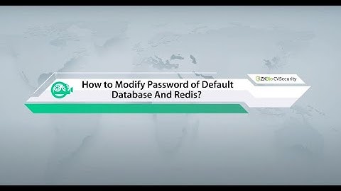 ZKBio CVSecurity Tutorial | How to Modify Password of Default Database And Redis?