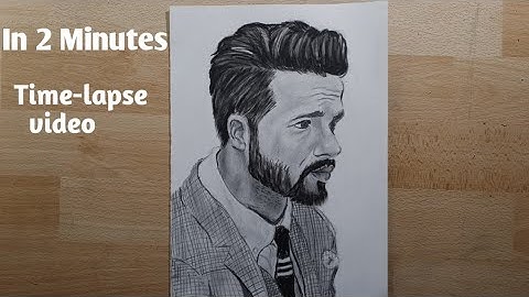How to Draw Shahid Kapoor Step by Step Sketch tutorial  / Pencil Shading, Blending, Hair 2021