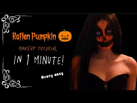 🎃 ROTTEN PUMPKIN MAKEUP… in ONLY 1 MINUTE?! 👀