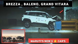 BHARAT NCAP मे MARUTI के FIVE STAR CARS की फ़ौज 🔥 MARUTI SUZUKI BALENO , GRAND VITARA 5 STAR IN BNCAP