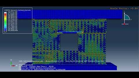 Simulating the push over loading of a masonry structure in ABAQUS