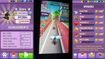 Angry Gran Run - over 2.020 billion points using only Level 1 power-ups! [New World Record!!]