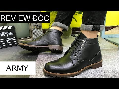 Giày Boot Nam Quân Đội | Mạnh Mẽ Khỏe Khoắn & Cá Tính | Foci