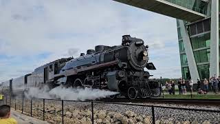 Steam Engine CP 2816 pulling out of Davenport, IA!