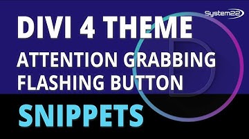 Divi Theme Attention Grabbing Flashing Button 👍